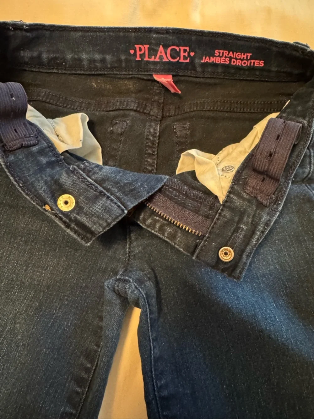 The Children's Place Girls Straight Leg Dark Wash Denim Jeans Size 6